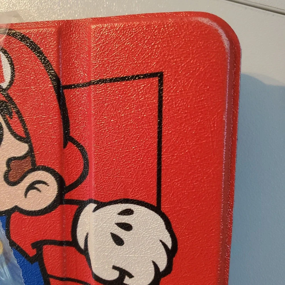 Super Mario Bros Tablet Case for Galaxy Tab A7 Lite A9 8.7 Red Folio Stand Cover